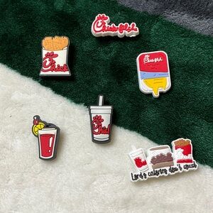 Jibbitz Fast Food Themed Shoe Charms - Red, White, Yellow